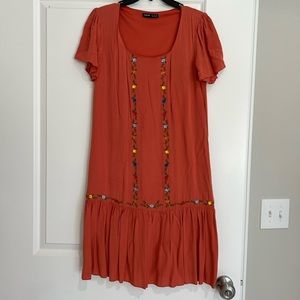 Beautiful Orange Bohemian Style Dress